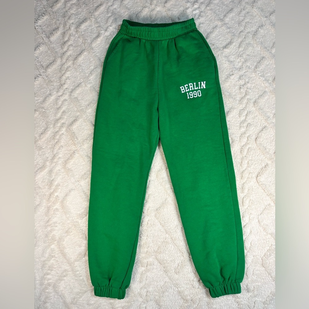 Zara green small Berlin sweatpants